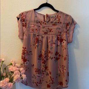 Pink Floral Blouse